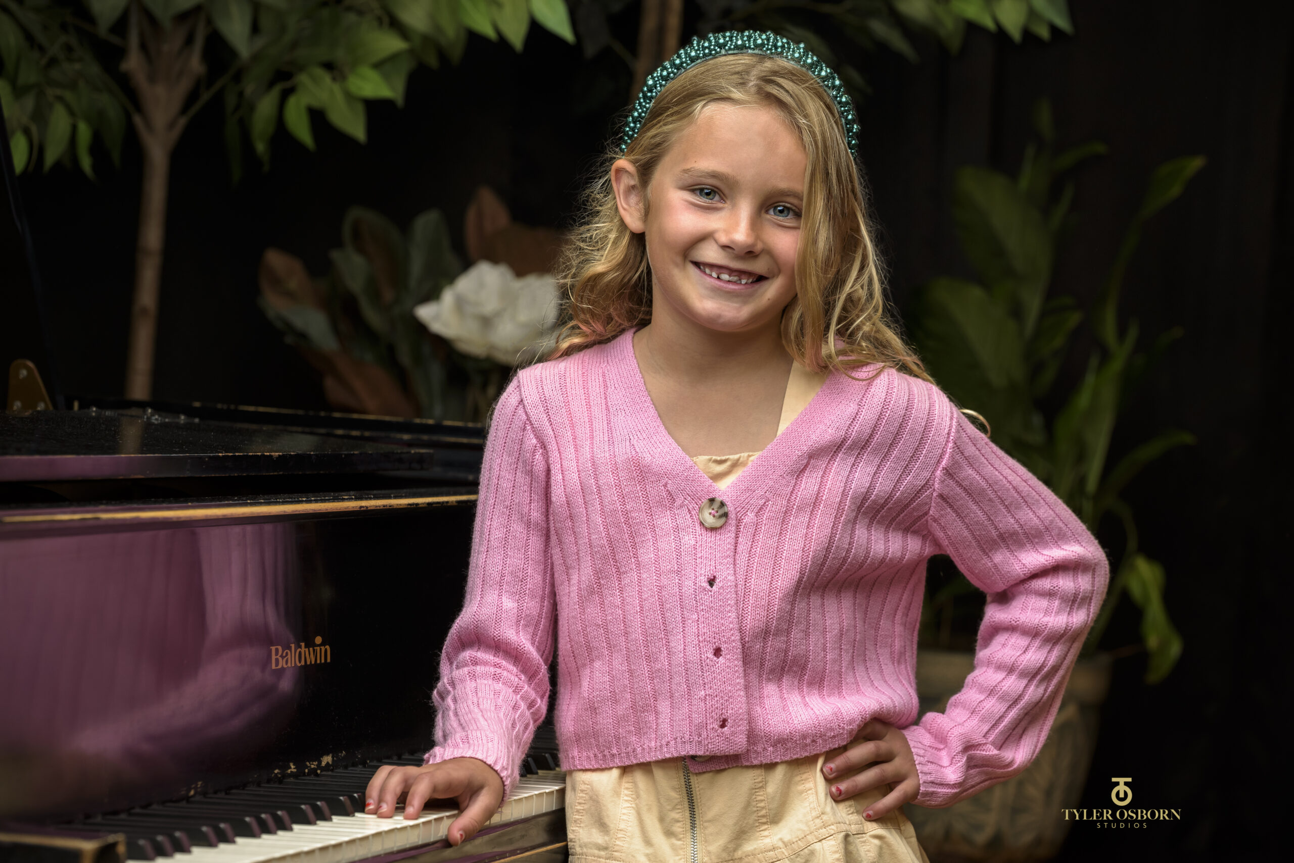 Student taking piano lessons at St. Joseph Arts Academy