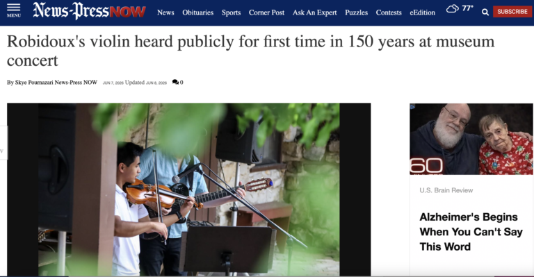 St. Joseph Arts Academy & Historic Robidoux Violin